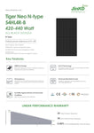 5,1 KWp Solaranlage 12 xJinko JKM425N-54HL4-B+Hybrid Wechselrichter Growatt MOD 5000KTL3-XH