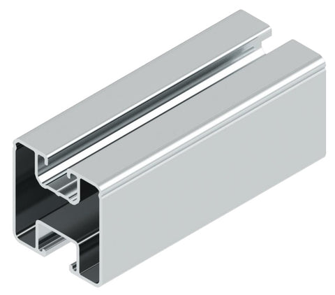 2 Meter Montageschienen, oben Nutenstein/unten DIN 933 WASI1-UL AluF25 40X40X2000