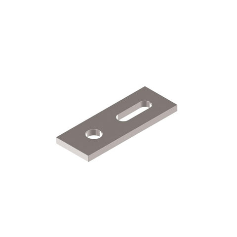 Adapterbleche für Stockschrauben M10 A2 82x30x5mm mit Langloch 11x29,5mm